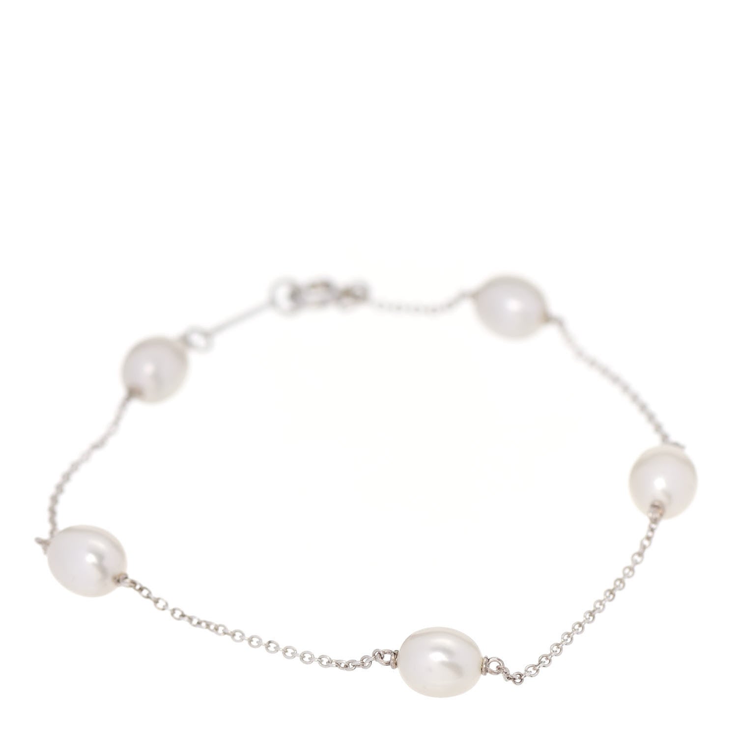 Tiffany Sterling Silver Pearl Elsa Peretti Pearls By The Yard Bracelet 1 of 6