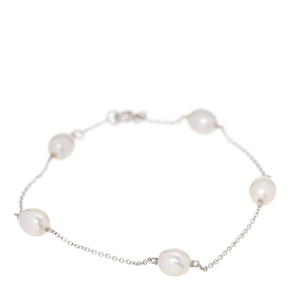 Tiffany Sterling Silver Pearl Elsa Peretti Pearls By The Yard Bracelet 1 of 6
