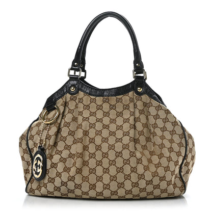 Gucci Monogram Medium Sukey Tote Beige Ebony Black 1 of 11