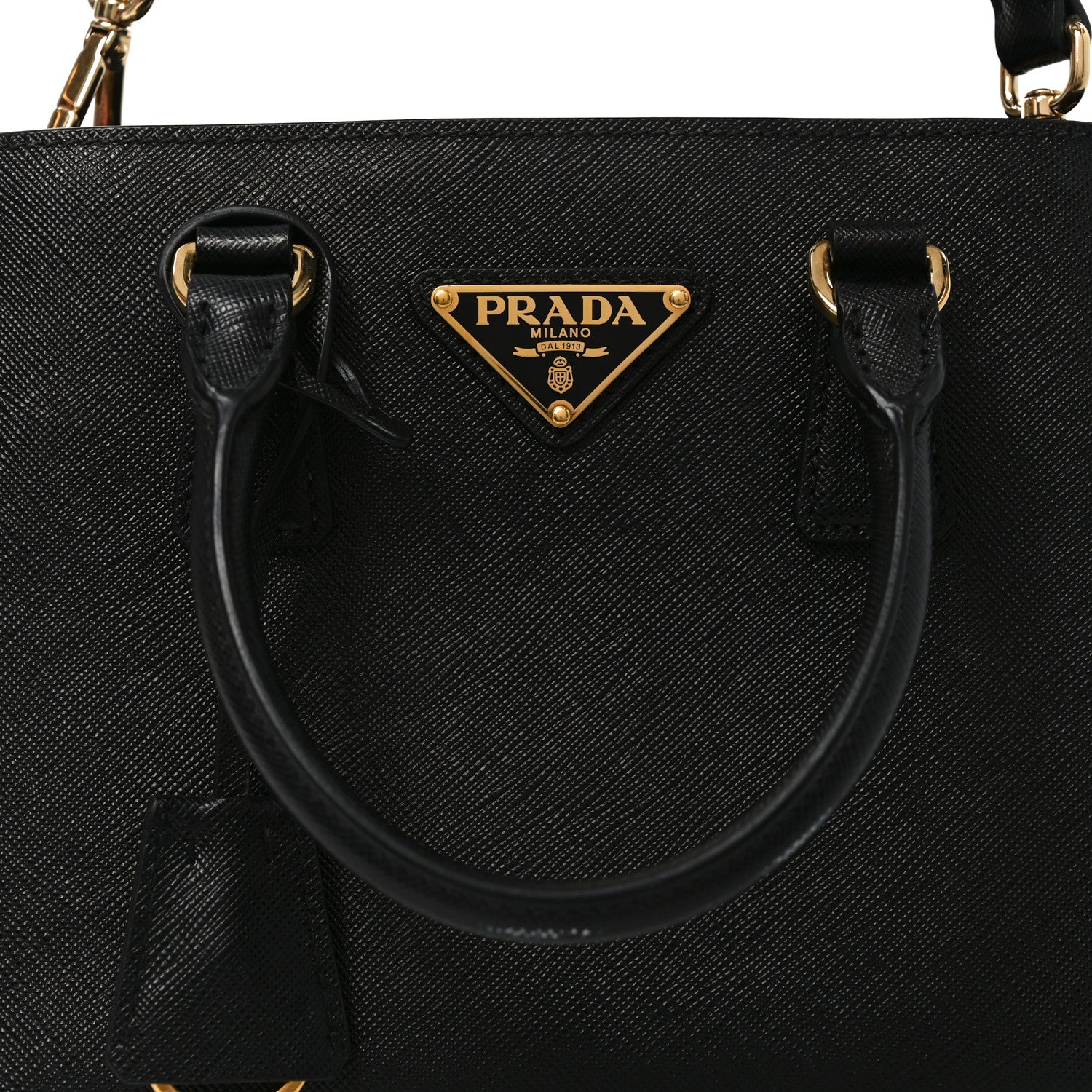 Prada Saffiano Lux Micro Galleria Shoulder Bag Black 7 of 9