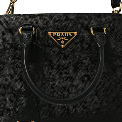 Prada Saffiano Lux Micro Galleria Shoulder Bag Black 7 of 9