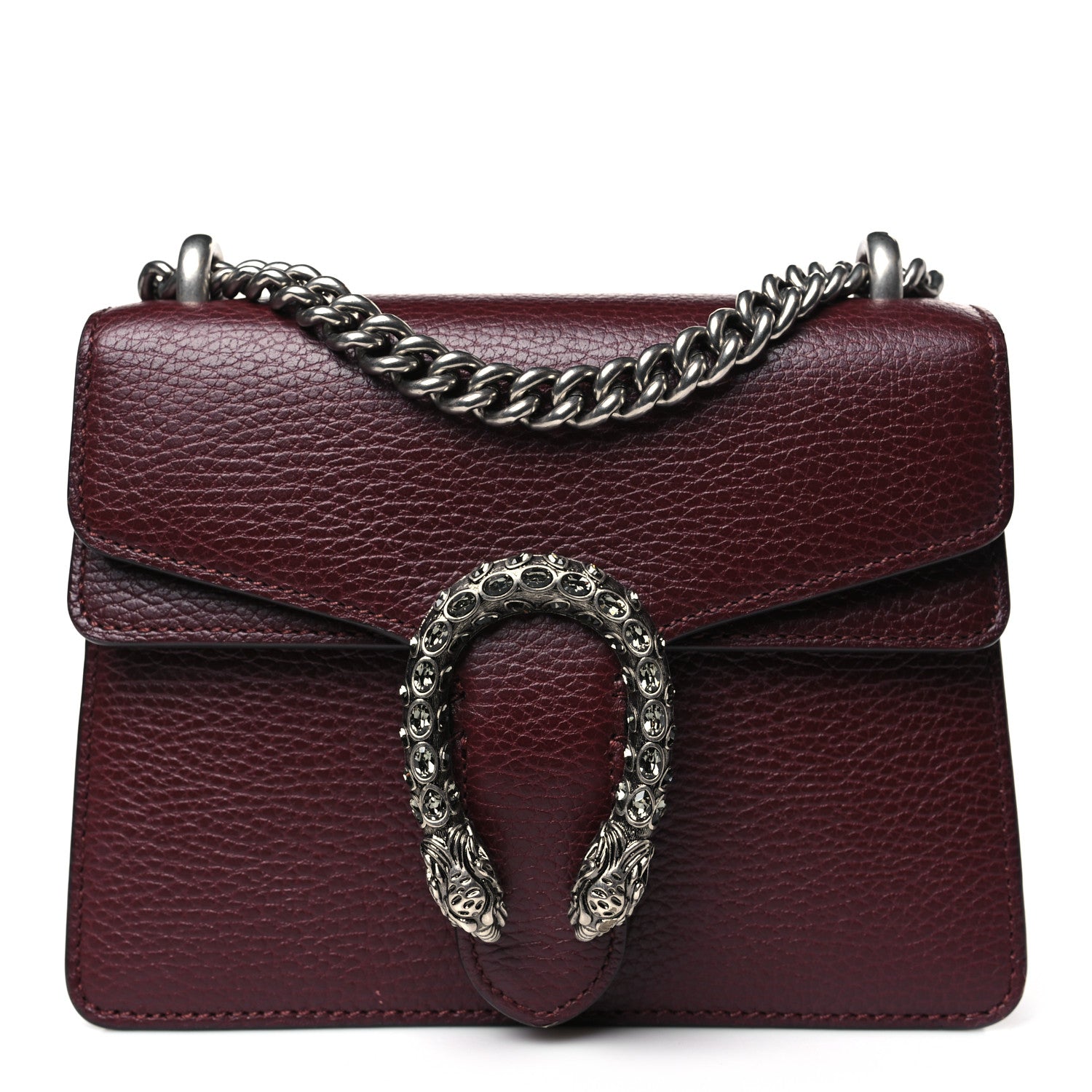Gucci Dollar Calfskin Crystal Mini Dionysus Shoulder Bag Vintage Bordeaux 1 of 9