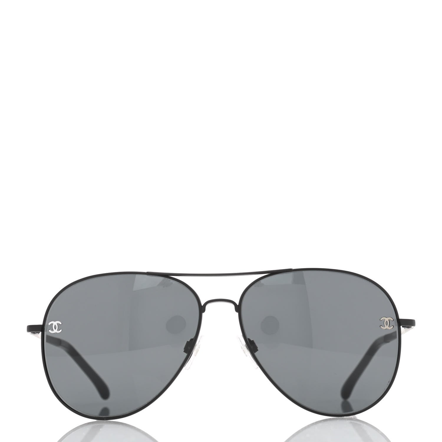 Chanel Aviator CC Sunglasses 1489-T-Q Black 2 of 6