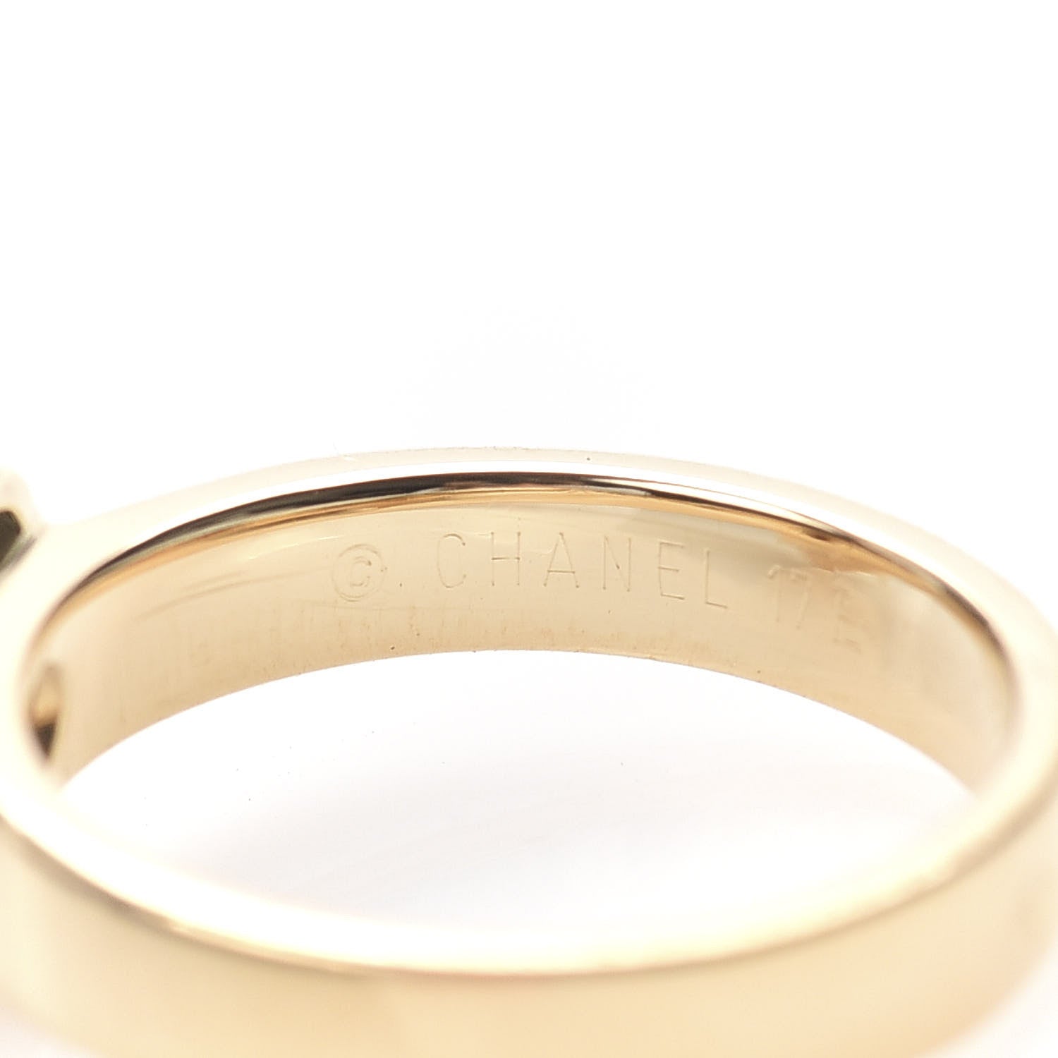 Chanel 18K Yellow Gold Diamond Camellia Ring 47 4 6 of 6