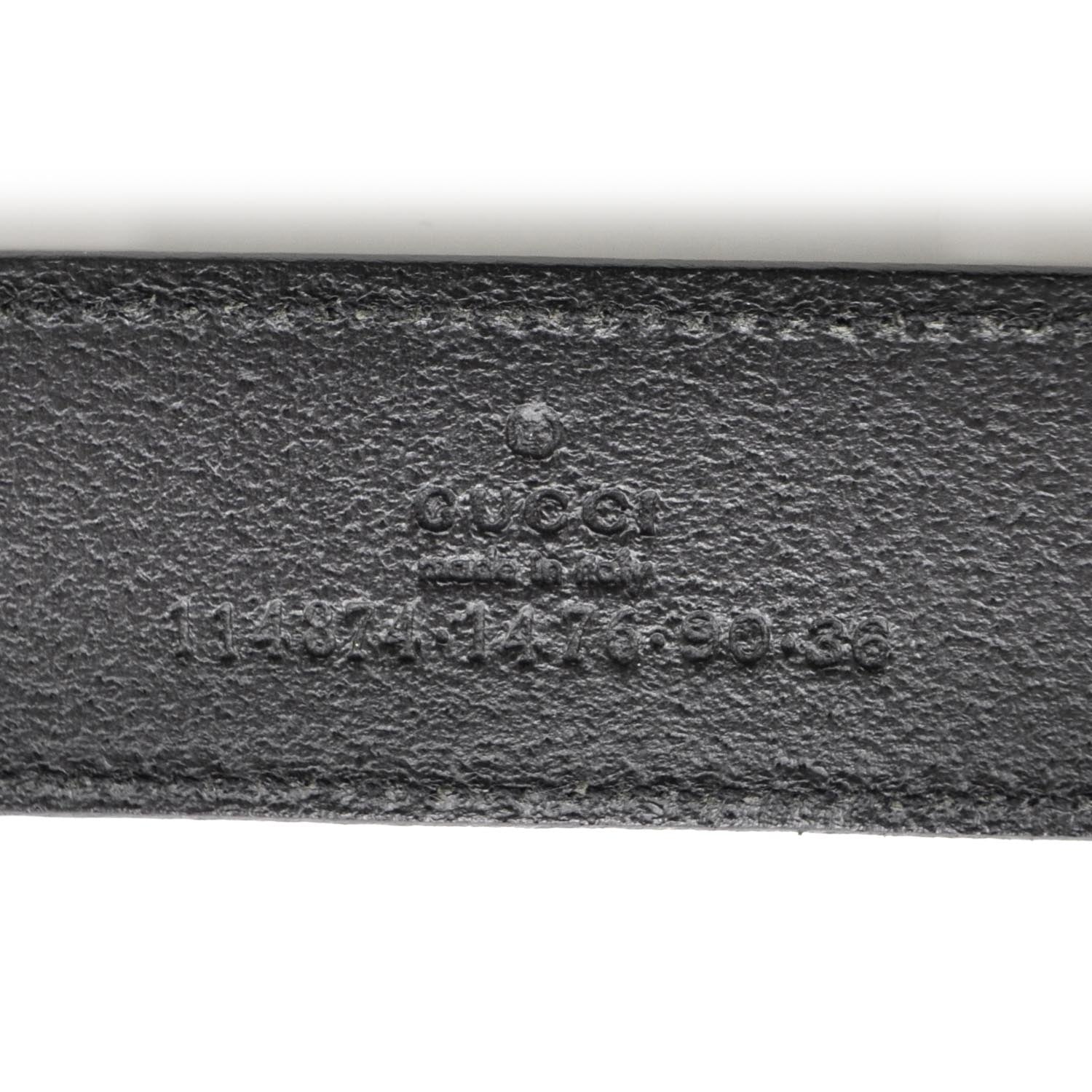 Gucci Leather Interlocking G Belt 90 36 Black 3 of 5