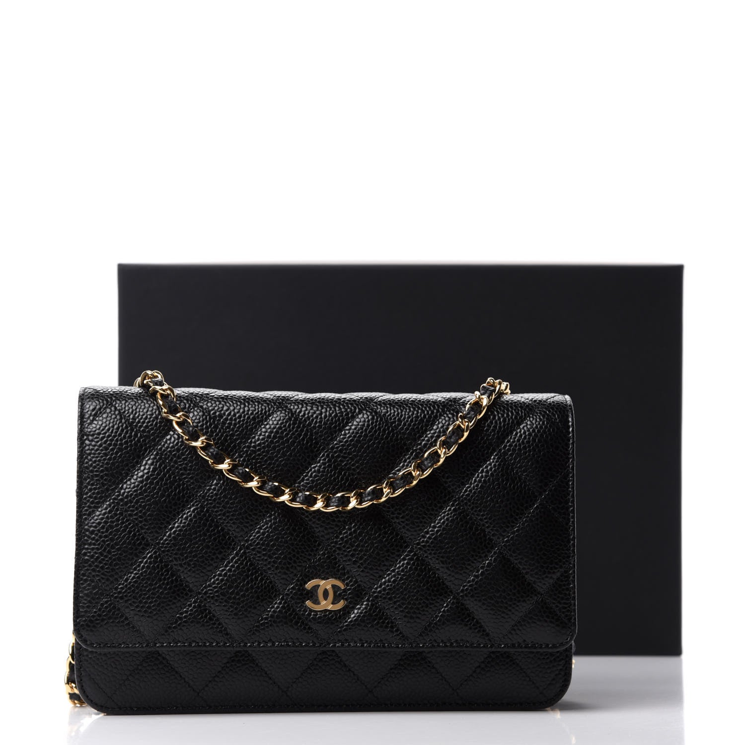 Chanel Caviar Quilted Wallet On Chain WOC Black 12 of 12