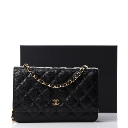 Chanel Caviar Quilted Wallet On Chain WOC Black 12 of 12