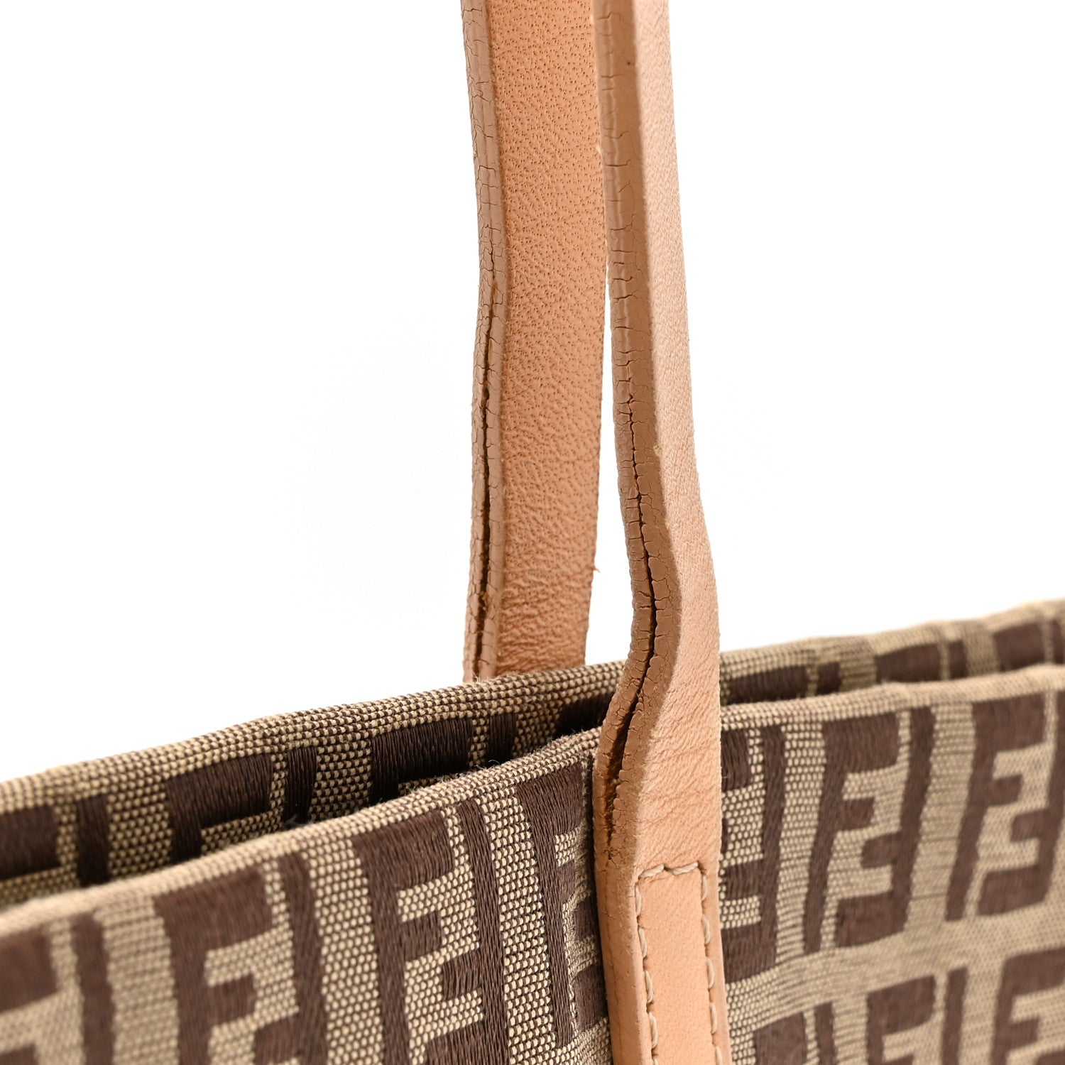 Fendi Zucchino Shopping Tote Beige 12 of 15