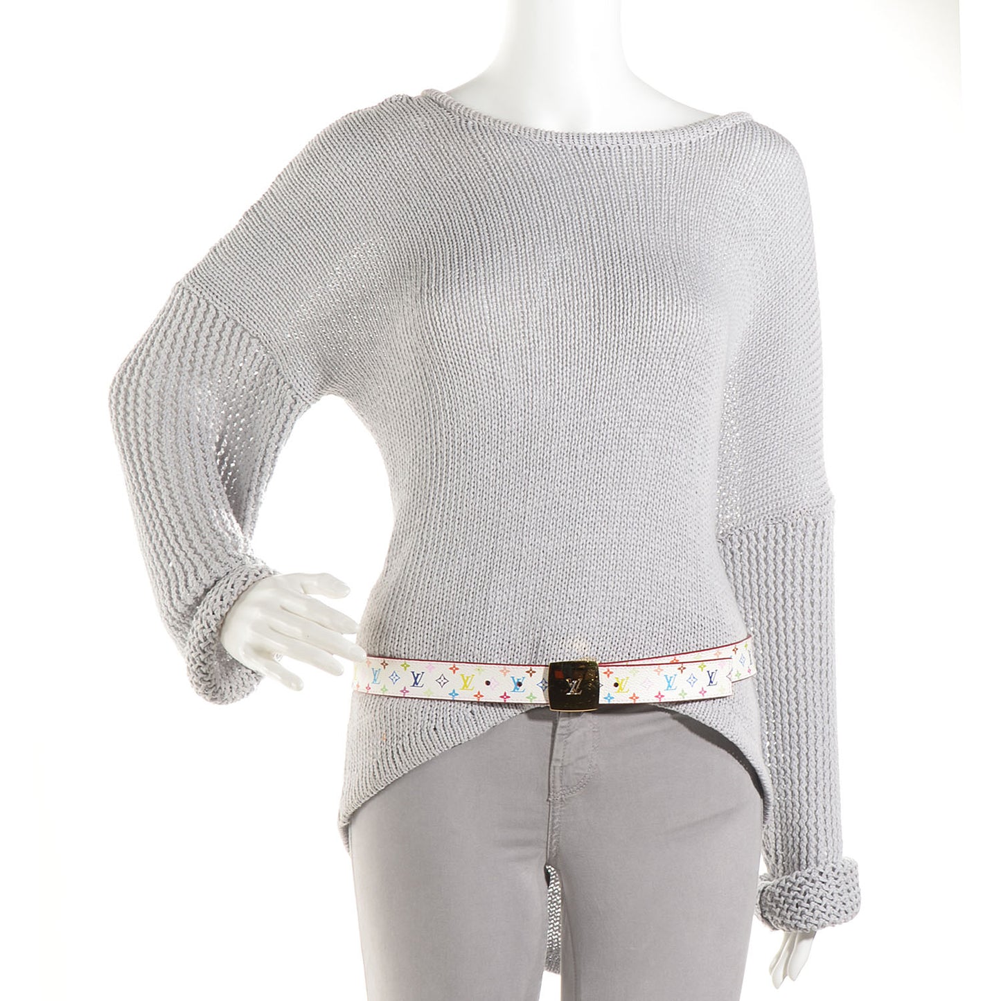 Monogram Multicolor LV Cut Reversible Belt 90 36 White