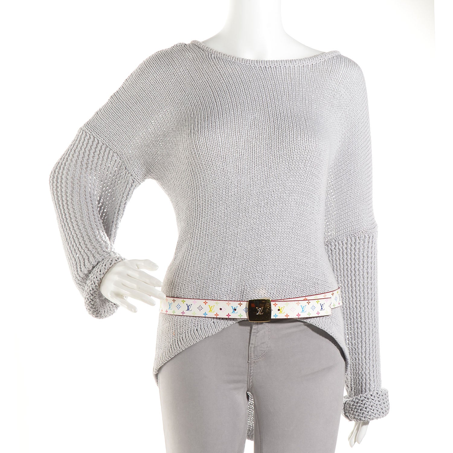 Louis Vuitton Monogram Multicolor LV Cut Reversible Belt 90 36 White 2 of 8
