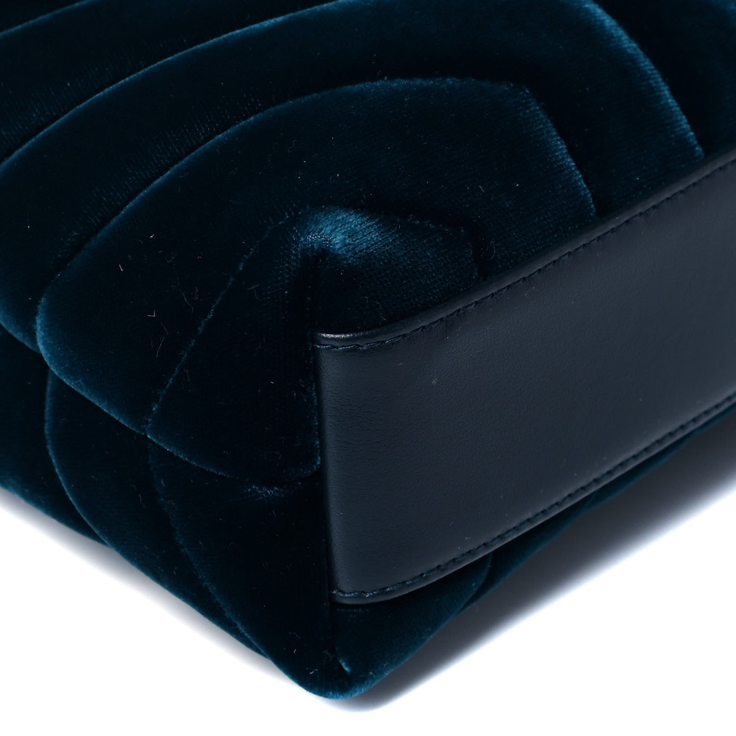 Saint Laurent Velvet Y Quilted Monogram Toy Loulou Crossbody Bag Dark Ottanio 8 of 9