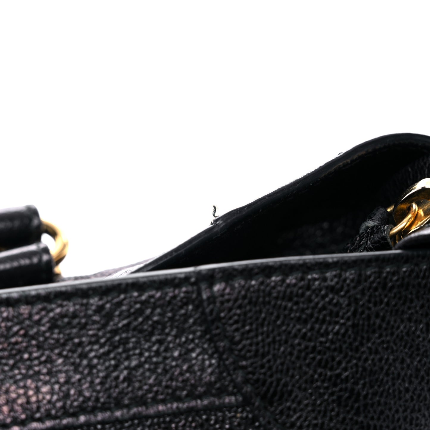 Chevre Gold Metallic Edge Hardware City Black