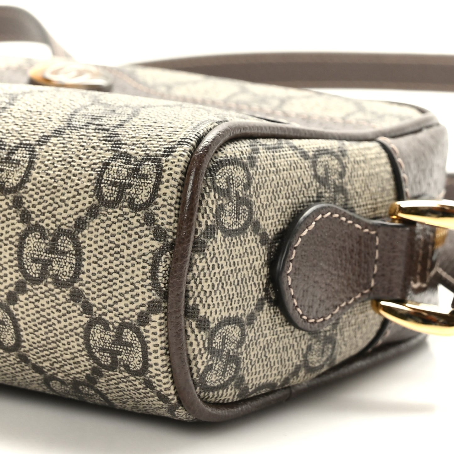 GG Supreme Monogram Web Mini Ophidia Shoulder Bag Brown