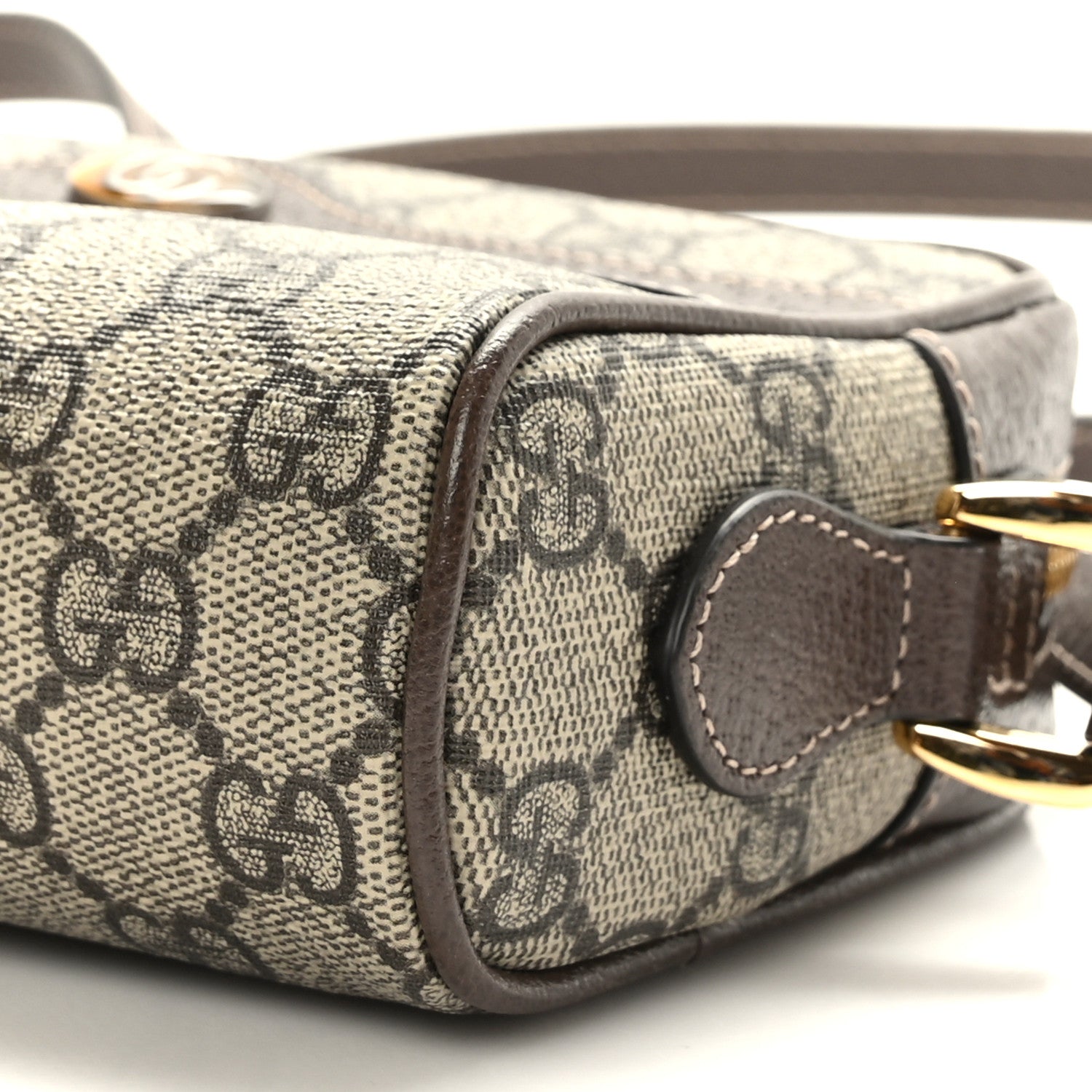 Gucci GG Supreme Monogram Web Mini Ophidia Shoulder Bag Brown 8 of 9