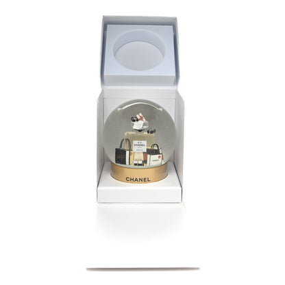 Chanel Glass N°5 Perfume Bottle Snow Globe Gold 9 of 9