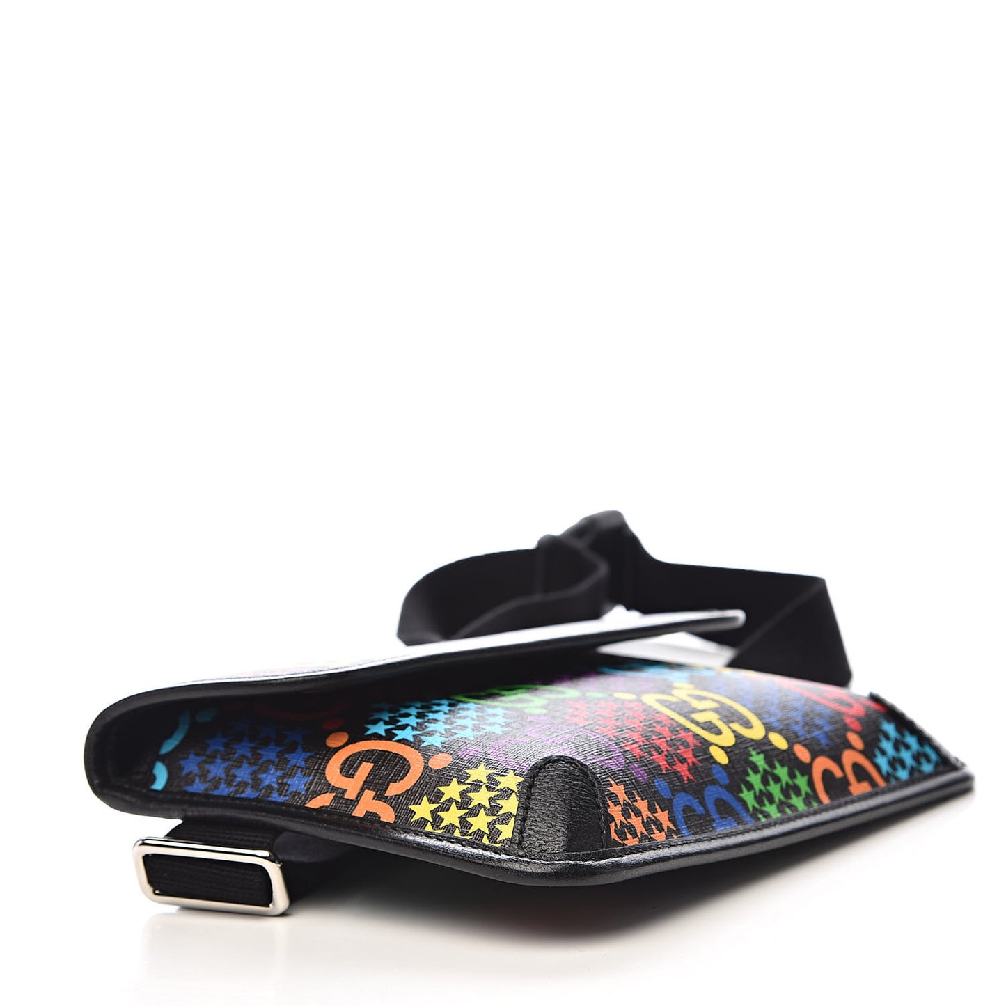 GG Supreme Monogram Psychedelic Slim Belt Bag Black