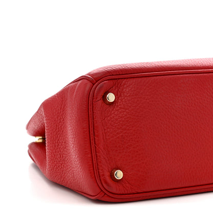 Christian Dior Calfskin Medium Diorissimo Tote Red 10 of 11