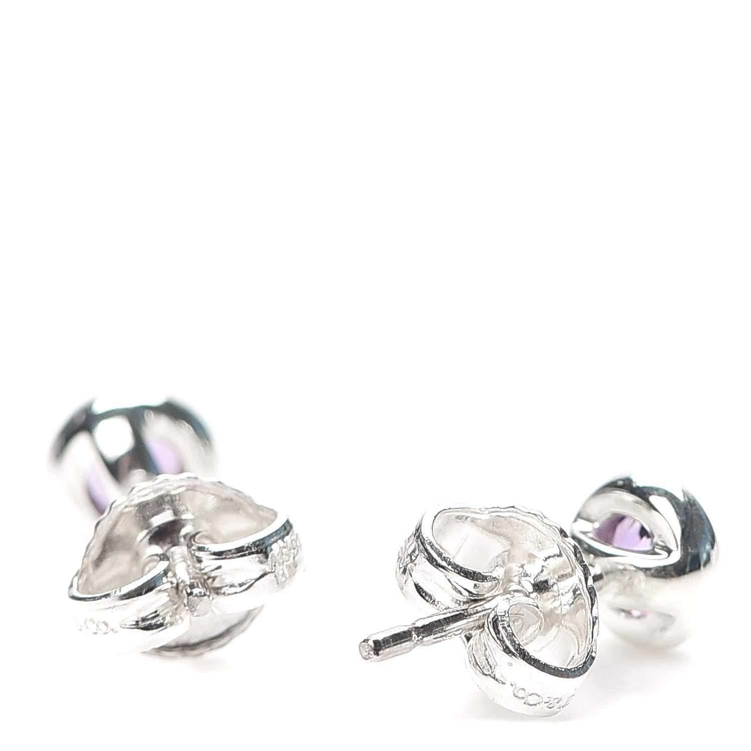 Tiffany Sterling Silver Amethyst Color By The Yard Earrings 3 of 5