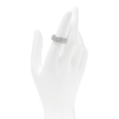 Tiffany Platinum Diamond Wide Soleste Band Ring 53 6.5 2 of 5