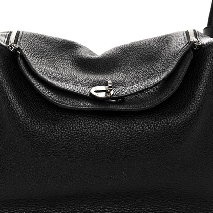 Hermes Taurillon Clemence Lindy 34 Black 8 of 10