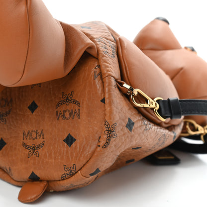 MCM Calfskin Visetos Bear Zoo Doll Backpack Cognac 10 of 10