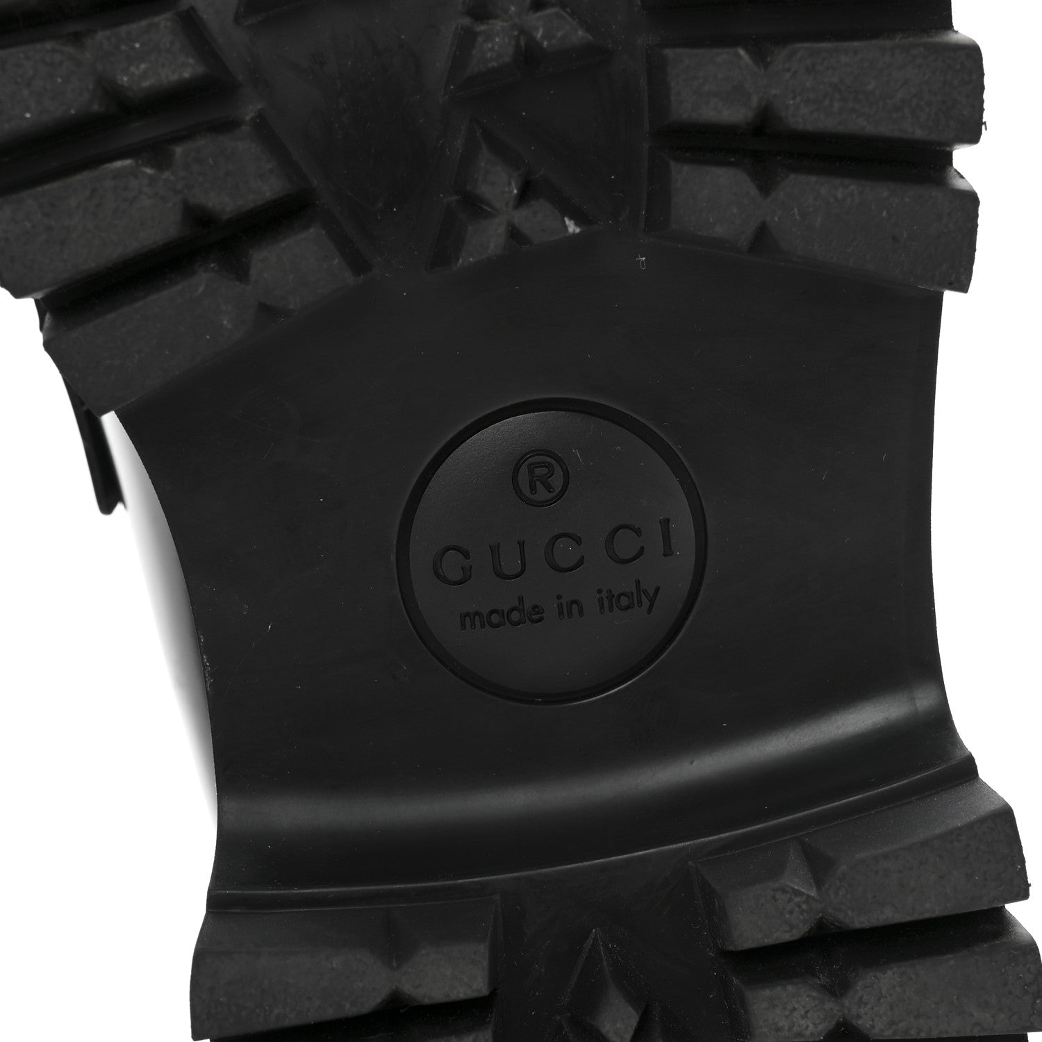 Gucci Cordovan Lux Womens Jeanne Platform Lug Sole 30/45mm Loafers 37.5 Black 7 of 10