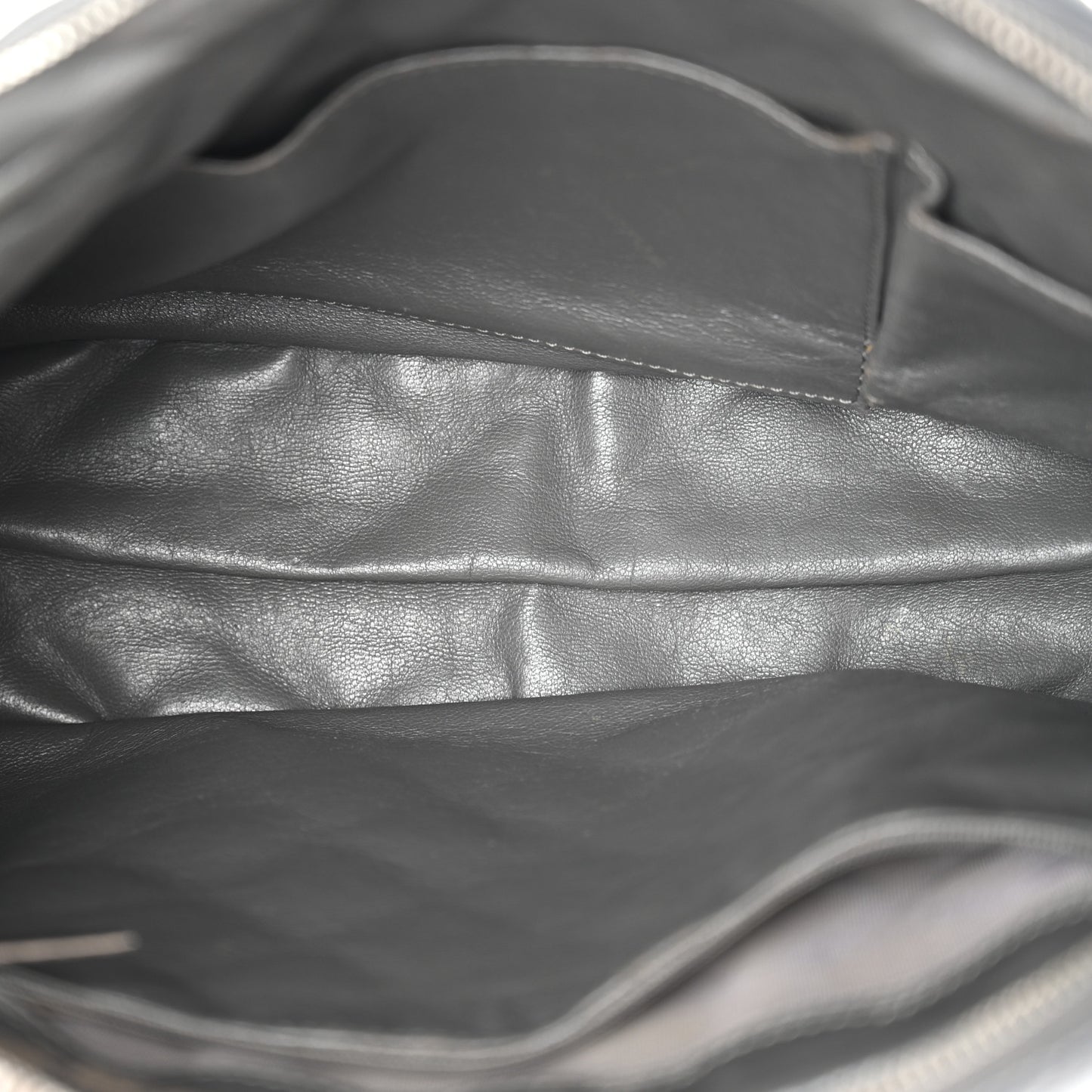 Aged Calfskin Quilted Large Reissue Camera Case Grey