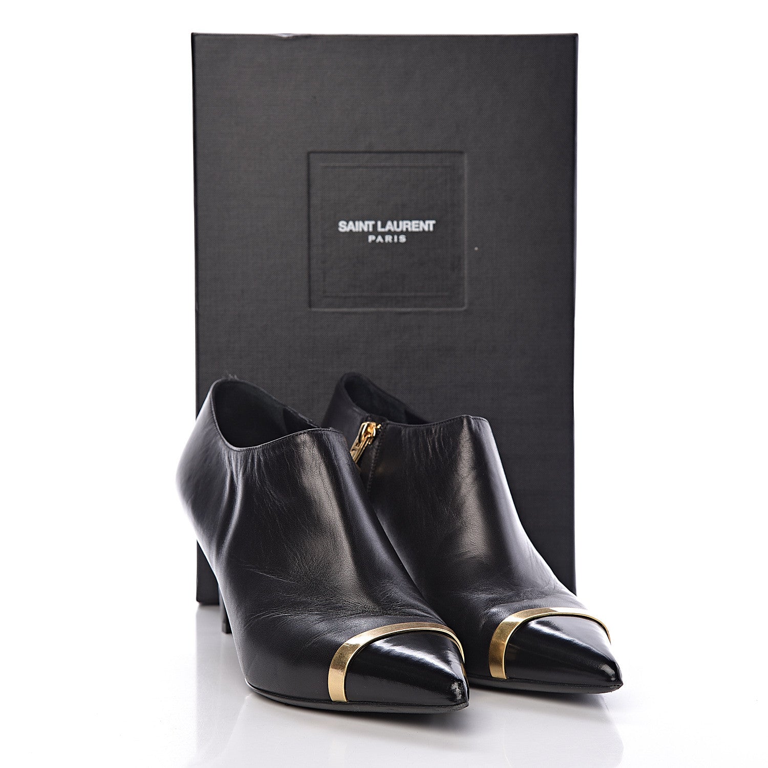 Saint Laurent Nappa Cap Toe Ankle Boots 39 Black 13 of 13