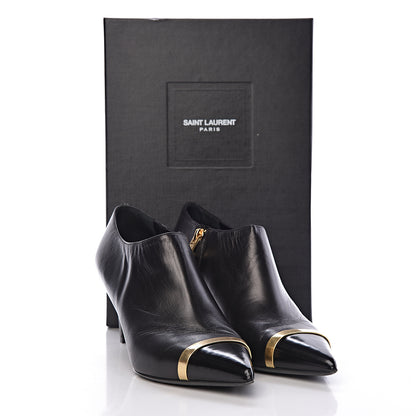 Saint Laurent Nappa Cap Toe Ankle Boots 39 Black 13 of 13