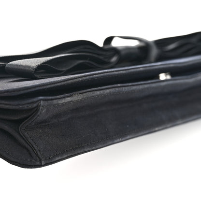 Chanel Satin Ribbon Bow Clutch Black 13 of 20