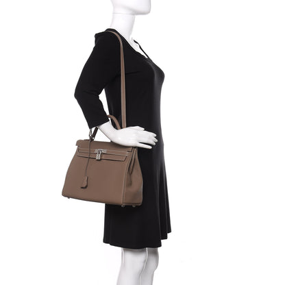 Hermes Togo Kelly Retourne 32 Etoupe 2 of 11