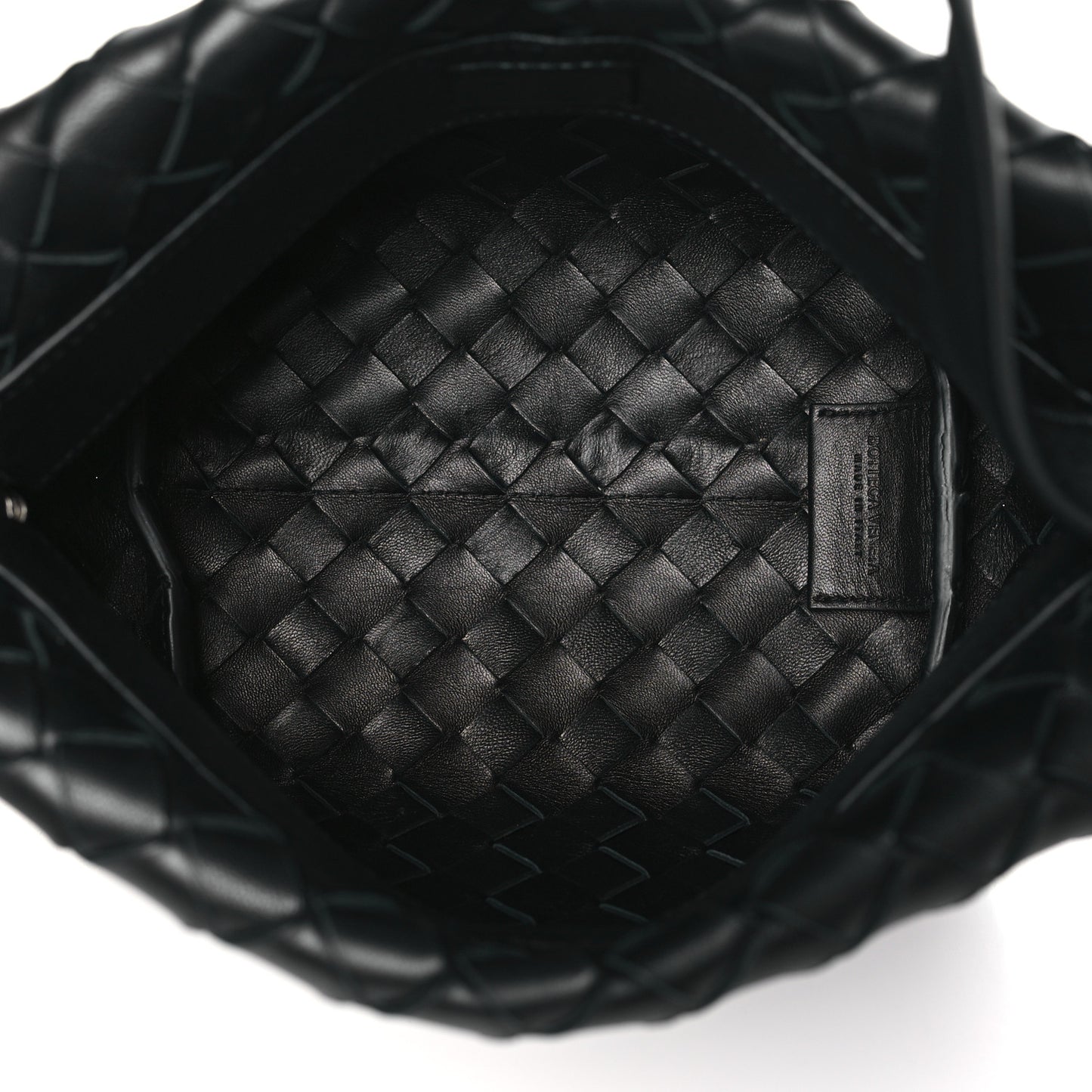 Nappa Intrecciato Tie Shoulder Bag Black Black
