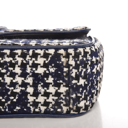 Christian Dior Tweed Medium Miss Dior Flap Black Blue 12 of 14