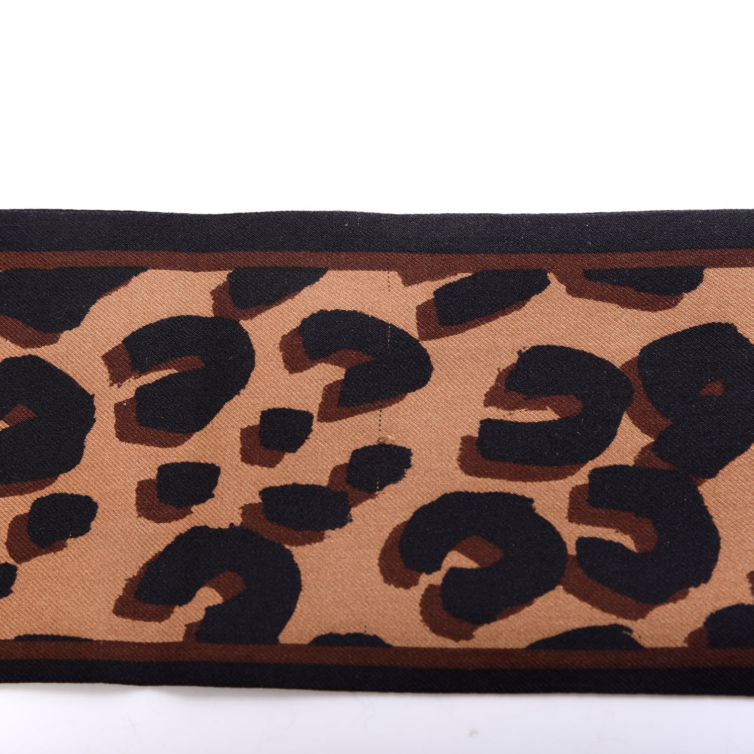 Louis Vuitton Silk Leopard Bandeau Scarf Marron 3 of 5