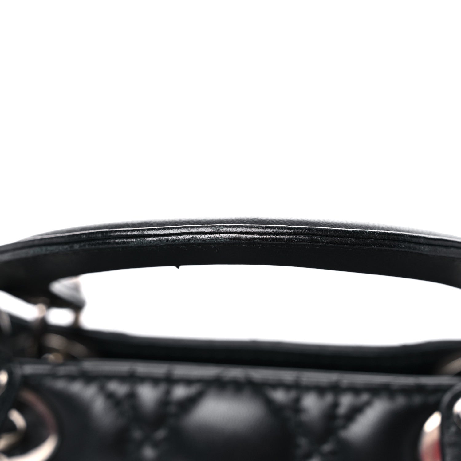 Christian Dior Lambskin Cannage Medium Lady Dior Black 16 of 18
