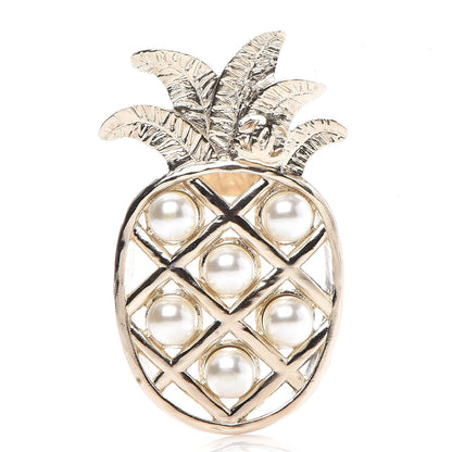 Chanel Pearl Pineapple Brooch Gold 1 of 7