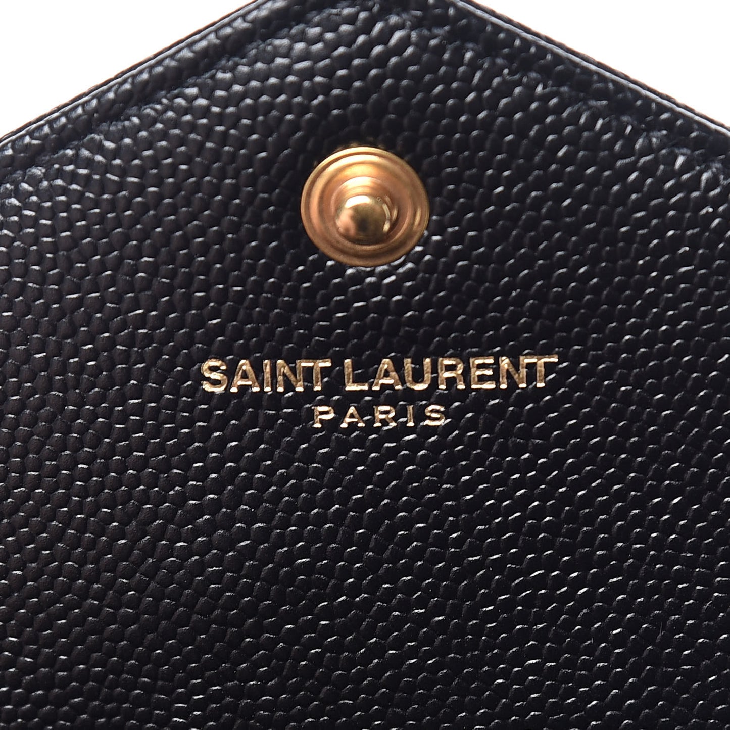 Grain De Poudre Matelasse Chevron Monogram Chain Wallet Black