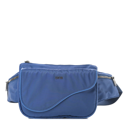 Christian Dior Nylon Saddle Belt Bag Blue 1 of 10
