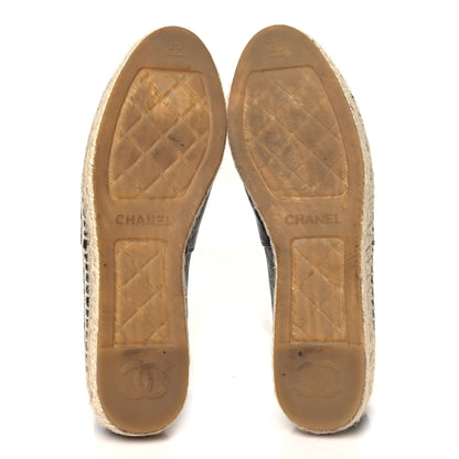 Chanel Lambskin CC Espadrilles 38 Black 6 of 11