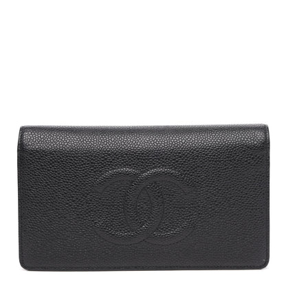 Chanel Caviar Timeless CC Yen Wallet Black 1 of 13