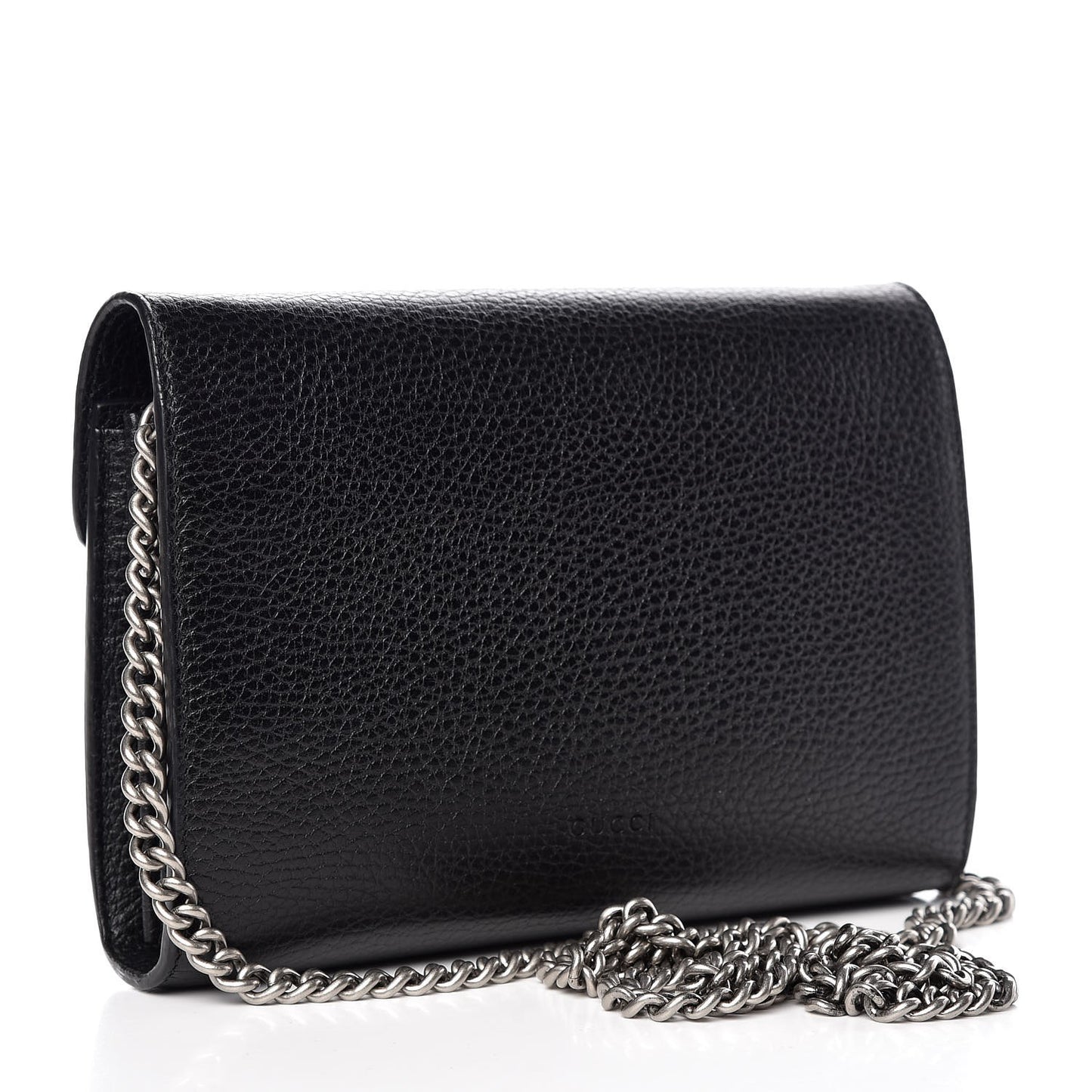 Calfskin Mini Dionysus Chain Wallet Black