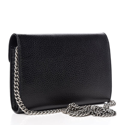 Gucci Calfskin Mini Dionysus Chain Wallet Black 3 of 9