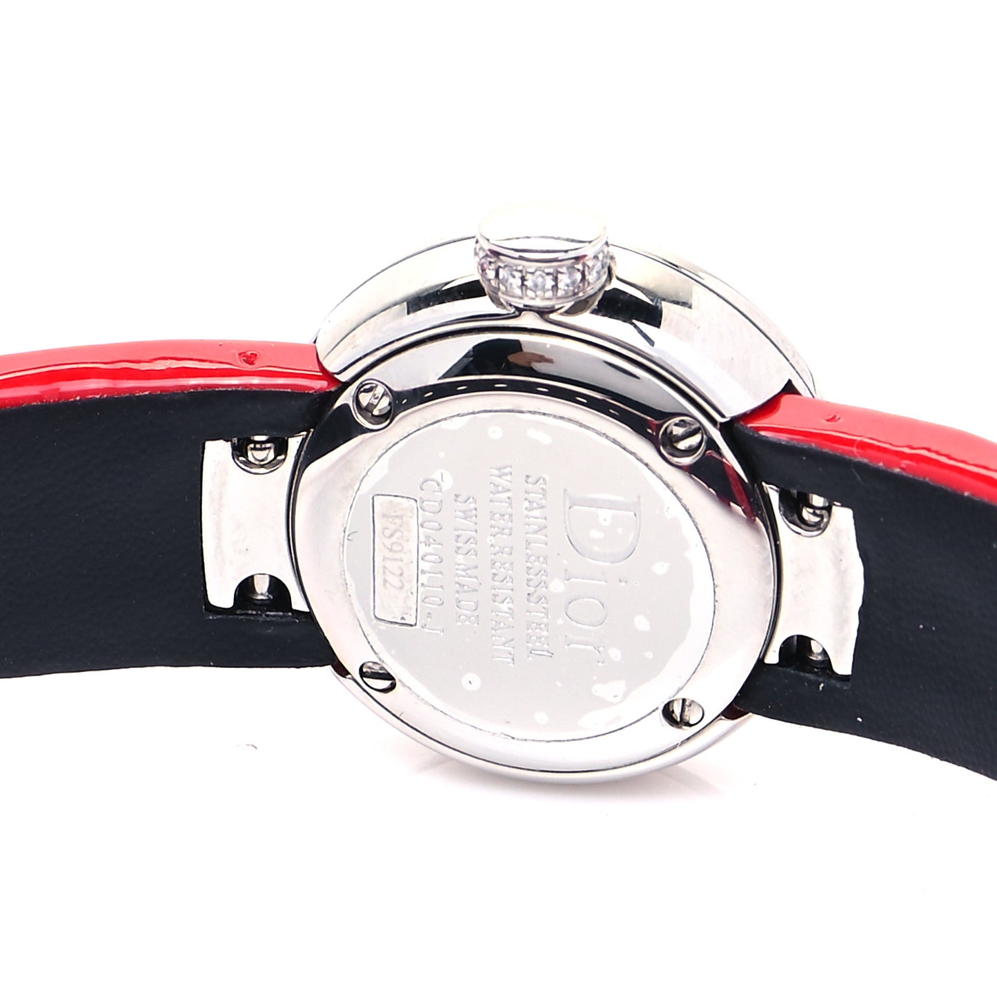 Stainless Steel Patent Diamond Bezel 19mm La D De Dior Quartz Watch Black