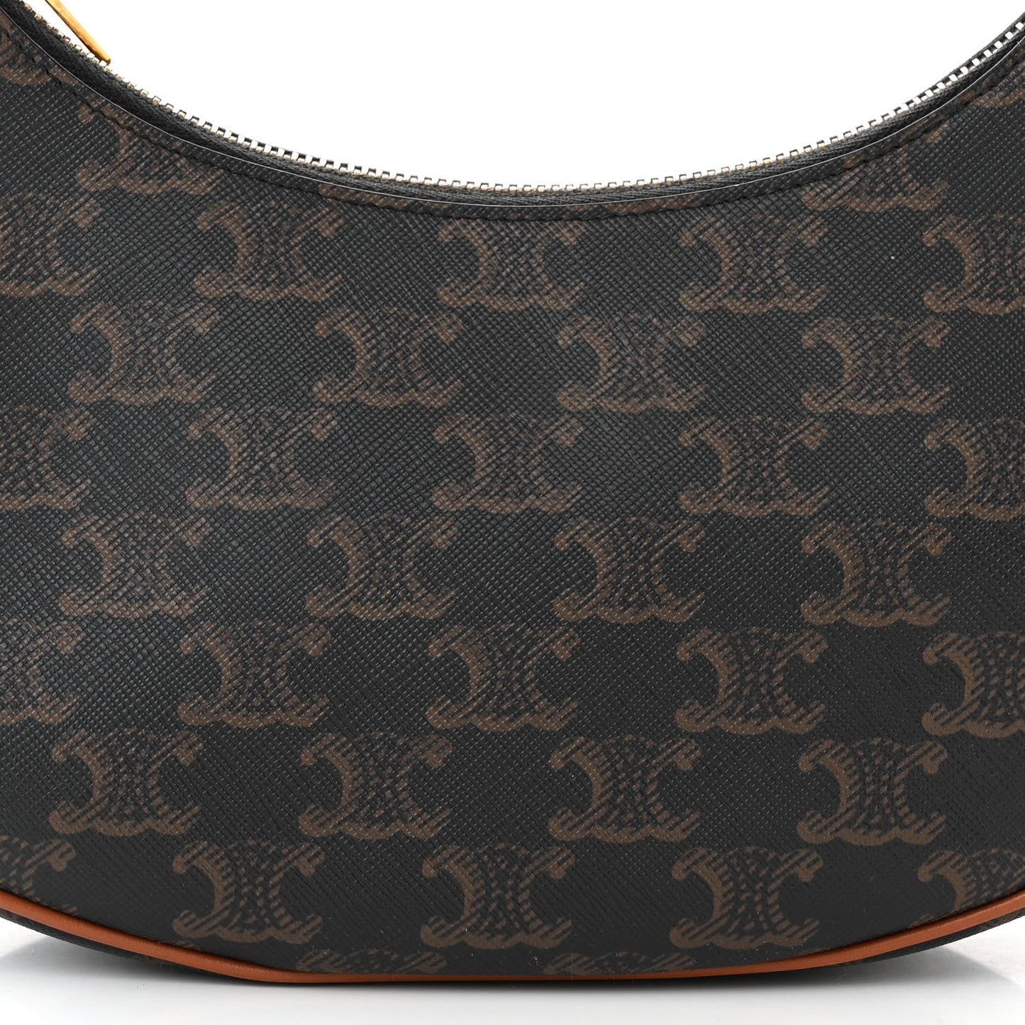 Triomphe Canvas Calfskin Ava Shoulder Bag Tan