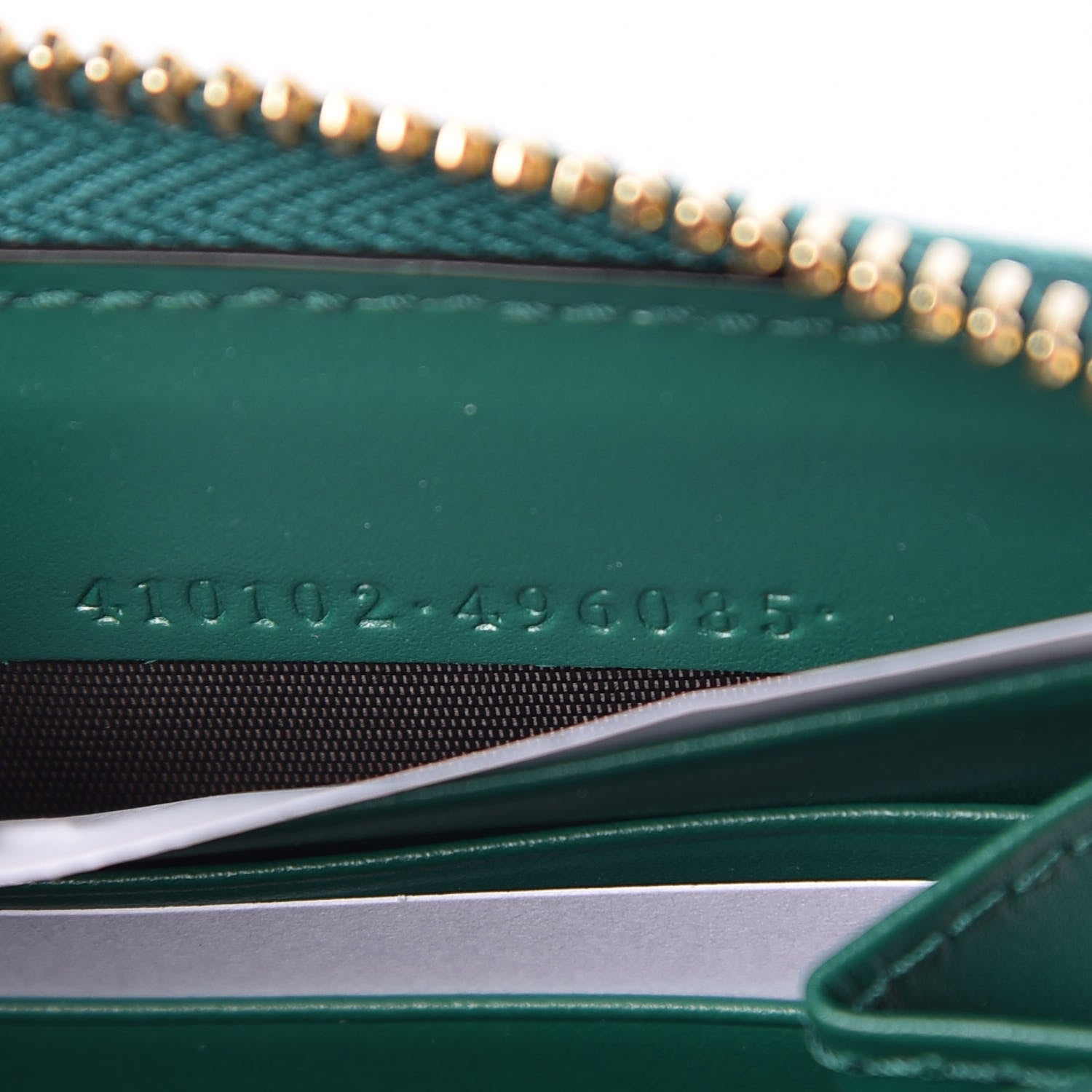 Gucci Guccissima Signature Zip Around Wallet Emerald 7 of 8