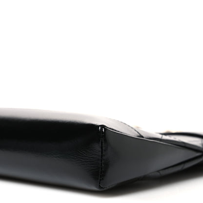 Chanel Shiny Crumpled Calfskin Quilted Nano 31 Shopping Bag Black 9 of 10