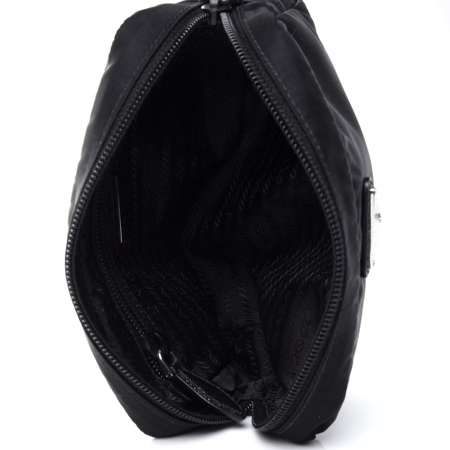 Tessuto Nylon Saffiano Wristlet Black