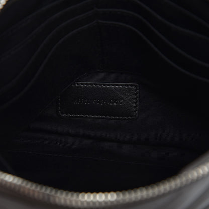Saint Laurent Calfskin Matelasse Chevron Monogram A5 Wristet Earth 7 of 7