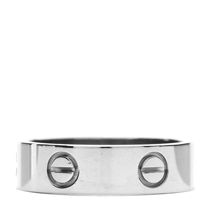 Cartier 18K White Gold 5.5mm LOVE Ring 56 7.5 3 of 11