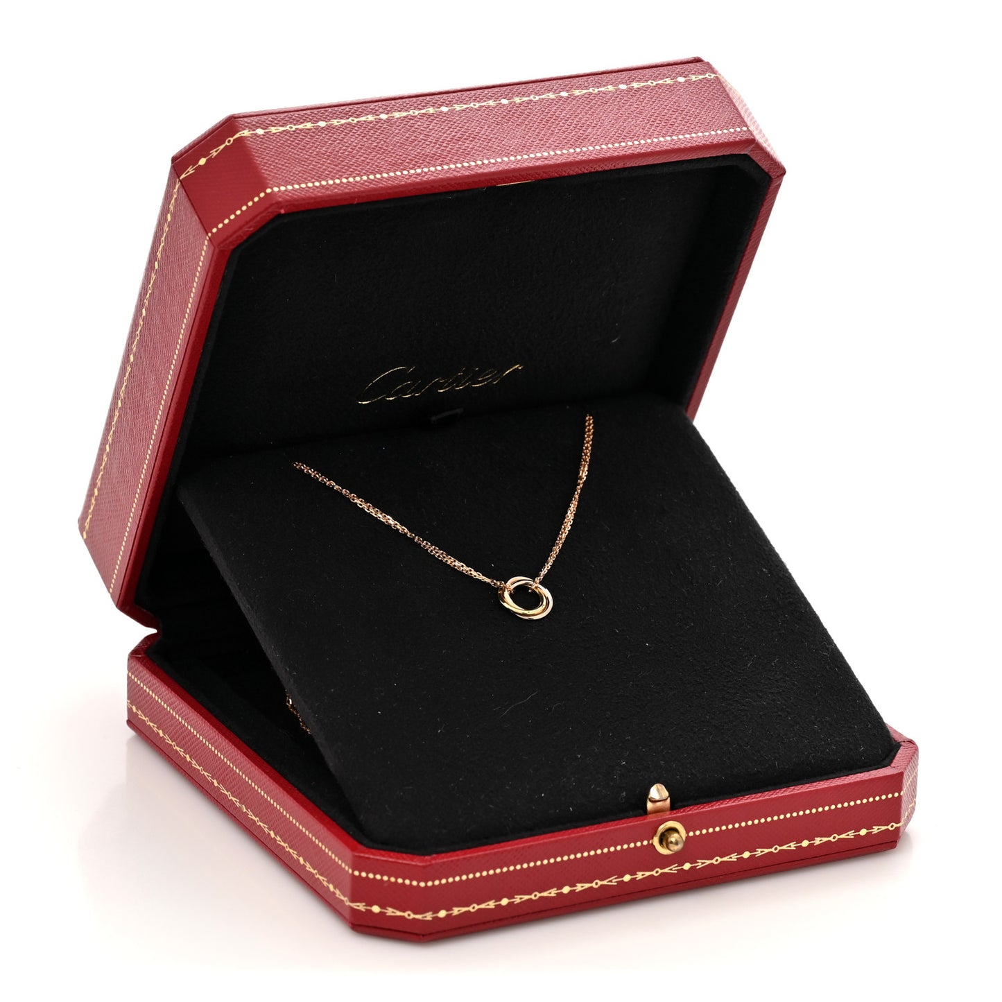 18K Pink White Yellow Gold Trinity De Cartier Pendant Necklace